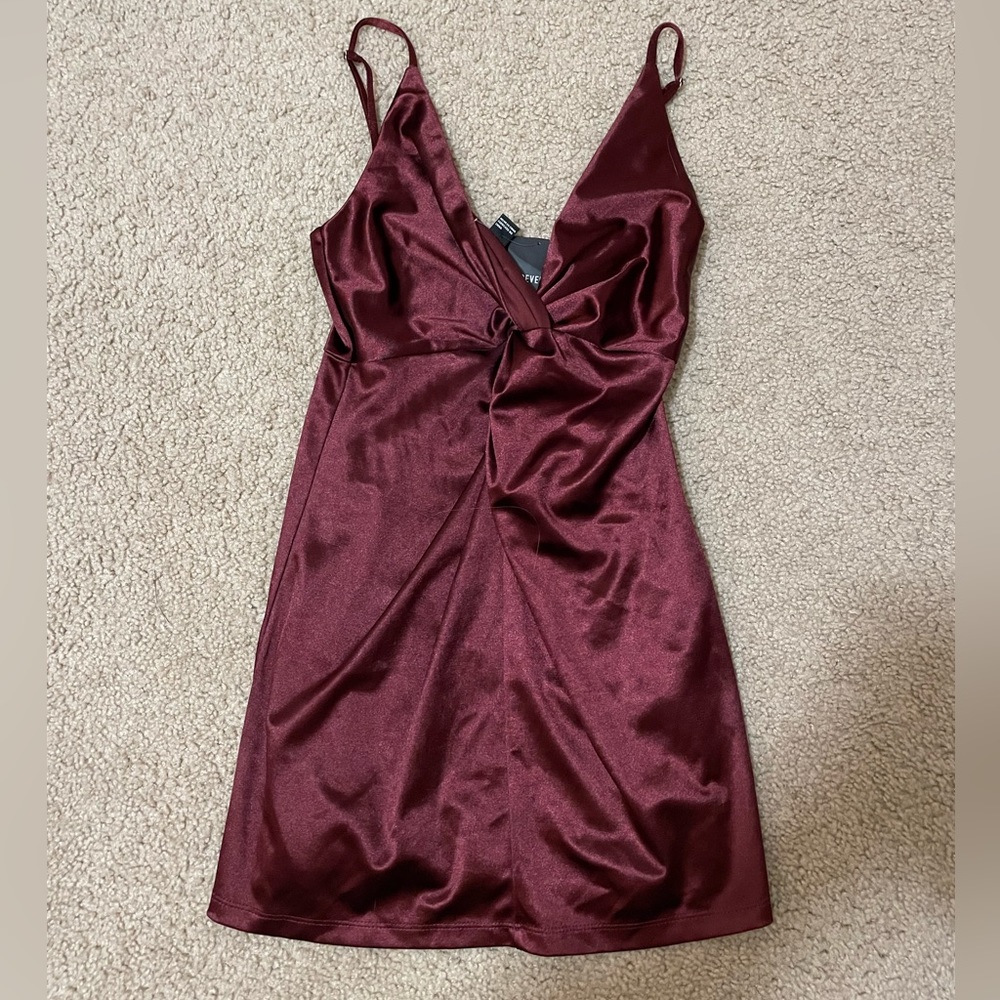 NWT Red Satin Mini-Dress